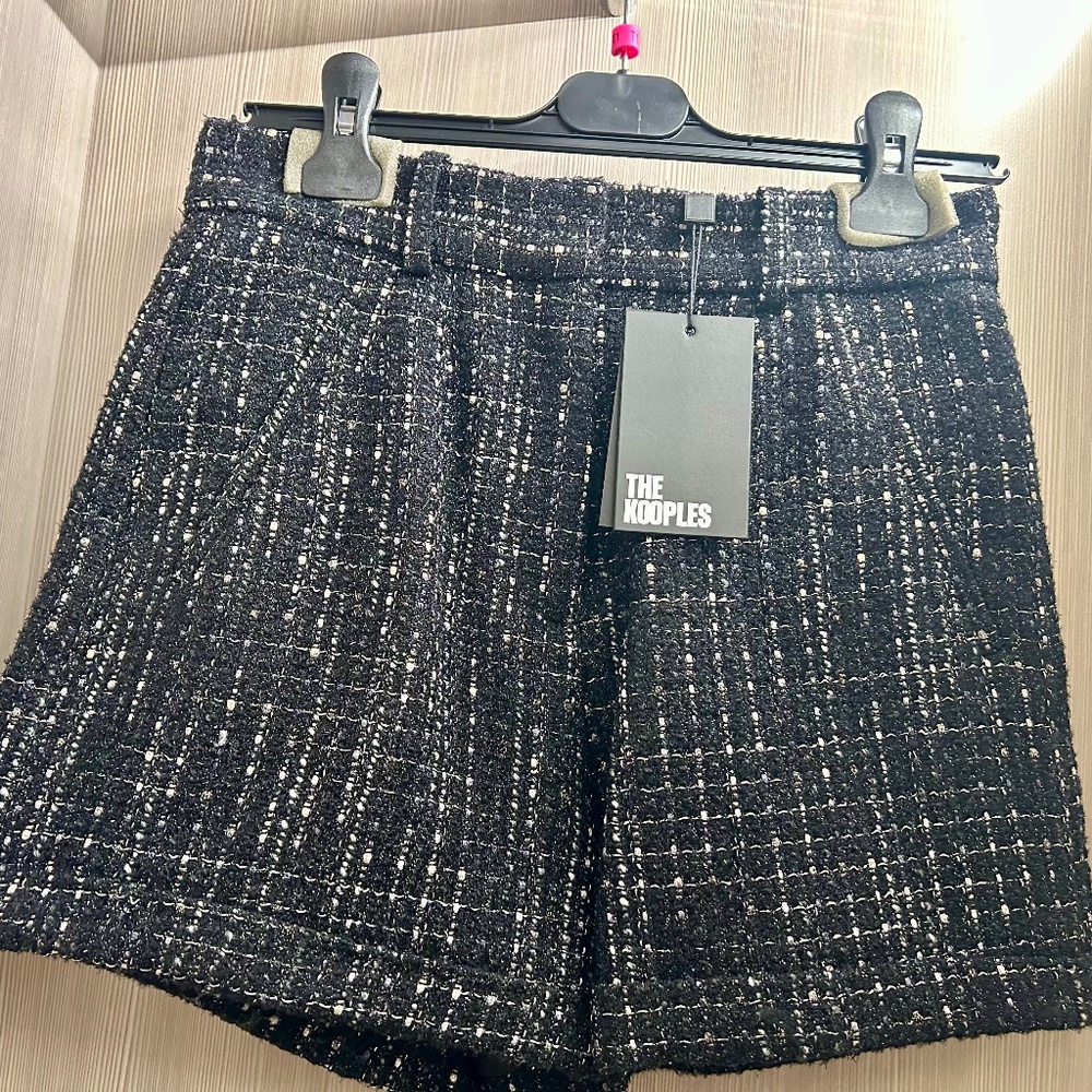 Kooples black twill shorts